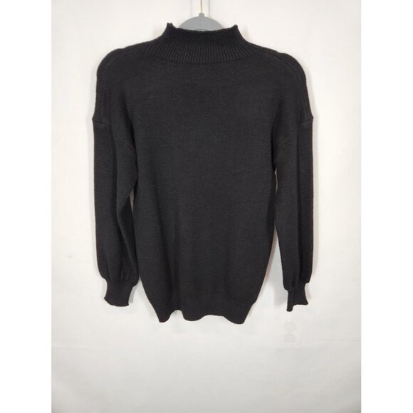 High Neck Cable Knit Sweater in Black - Size Small (See measurements) - Picture 4 of 4